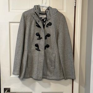 White and Gray Striped Coat